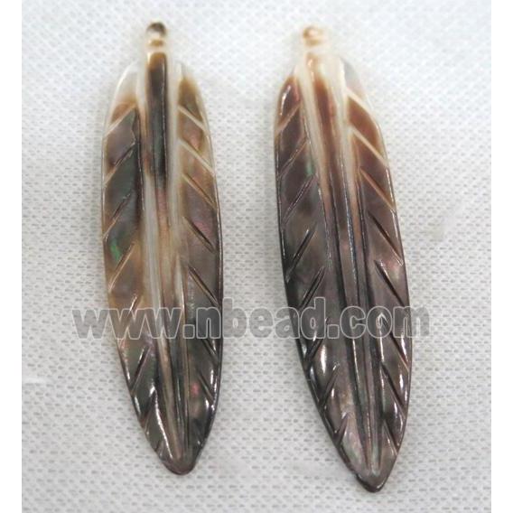 shell pendant, leaf