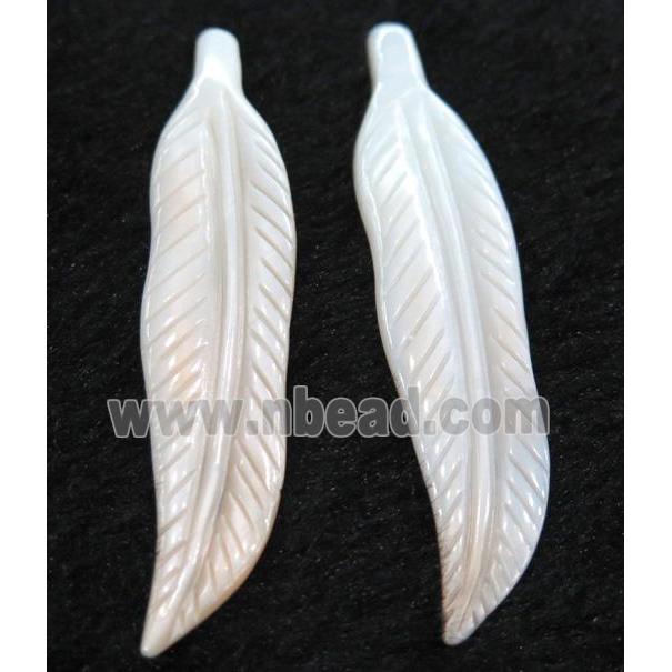 shell pendant without hole, leaf