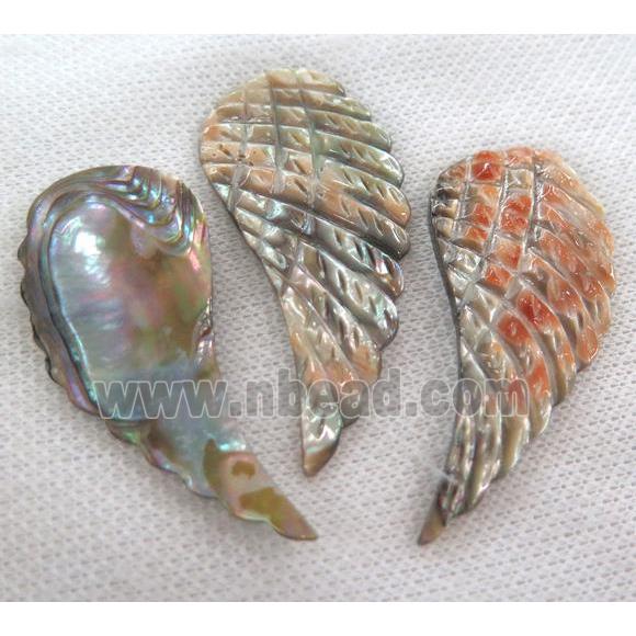 shell pendant without hole, angel wing