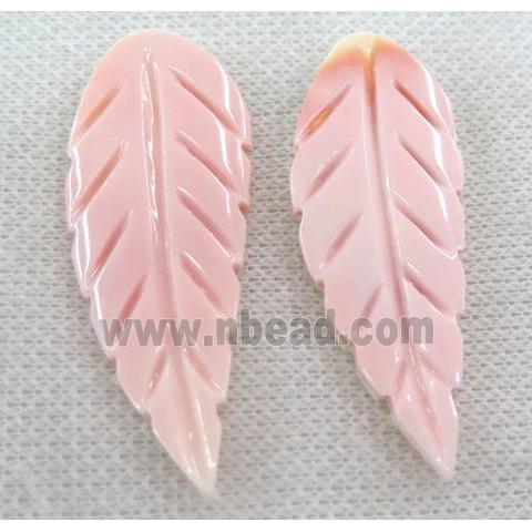 shell pendant without hole, leaf