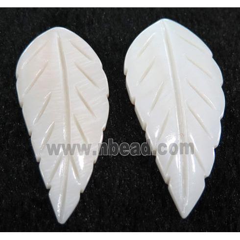 shell pendant without hole, leaf