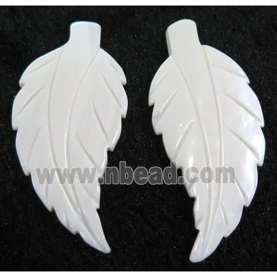 shell pendant without hole, leaf