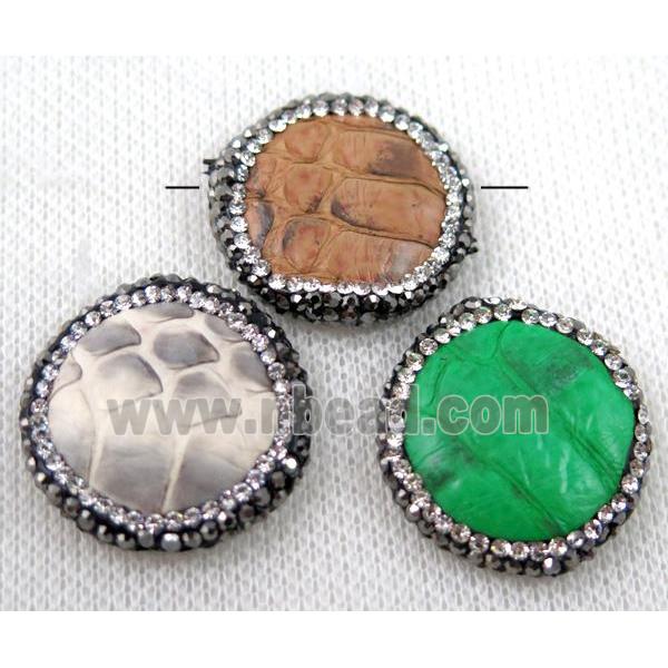 gemstone bead paved rhinestone