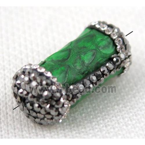 gemstone bead paved rhinestone