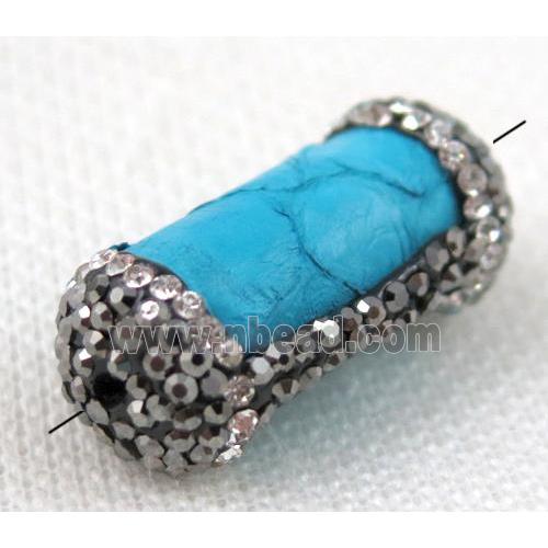 gemstone bead paved rhinestone