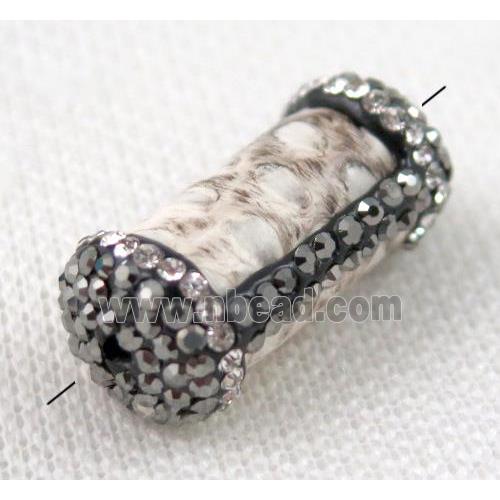 gemstone bead paved rhinestone