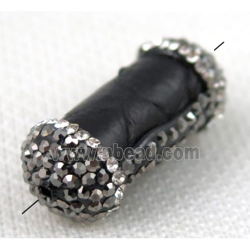 gemstone bead paved rhinestone