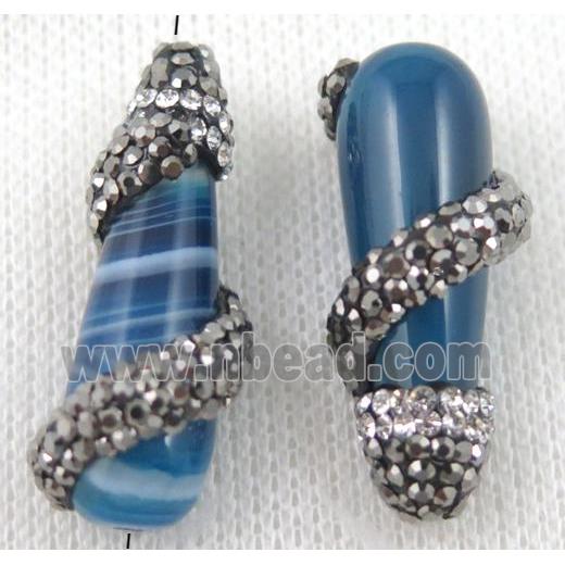 gemstone bead paved rhinestone