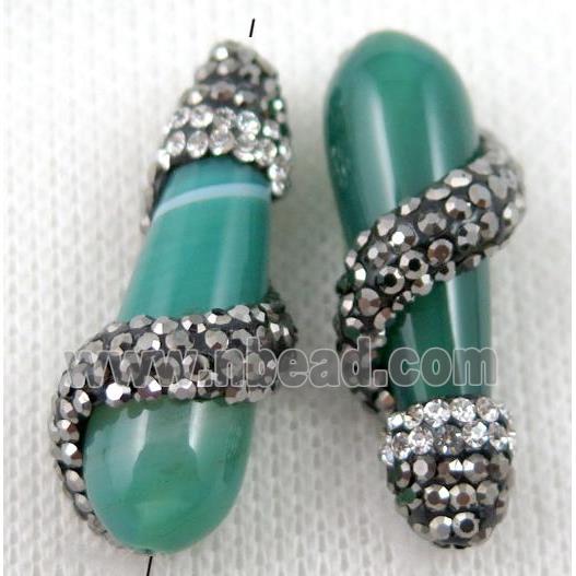 gemstone bead paved rhinestone