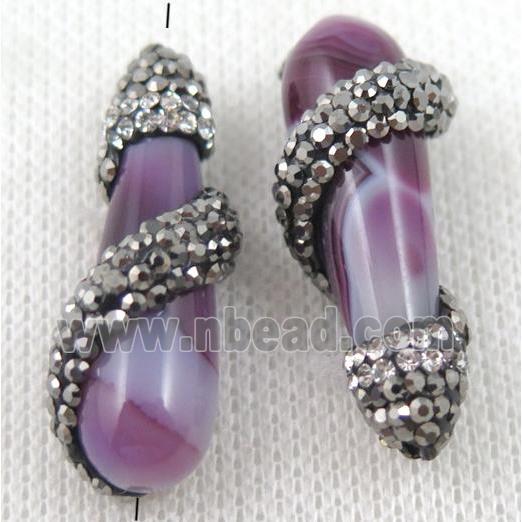 gemstone bead paved rhinestone