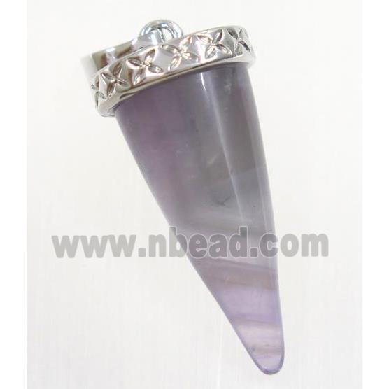 Amethyst bullet pendant
