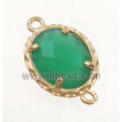 gemstone connector, gold plated