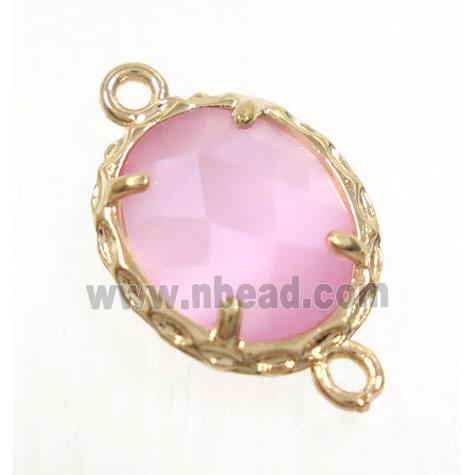 gemstone connector, gold plated