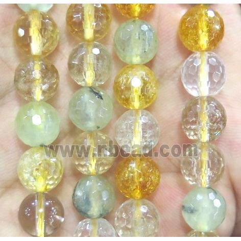 mixed gemstone beads, faceted round