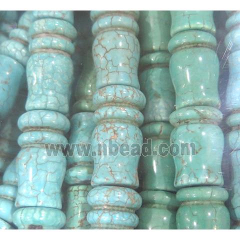 turquoise beads, green