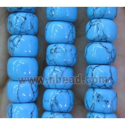 turquoise bead, synthetic, blue
