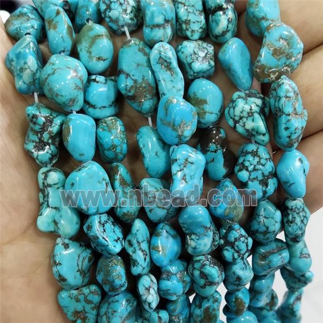 turquoise bead chip, freeform
