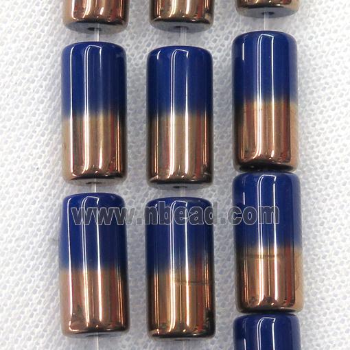 Jadeite Glass tube beads