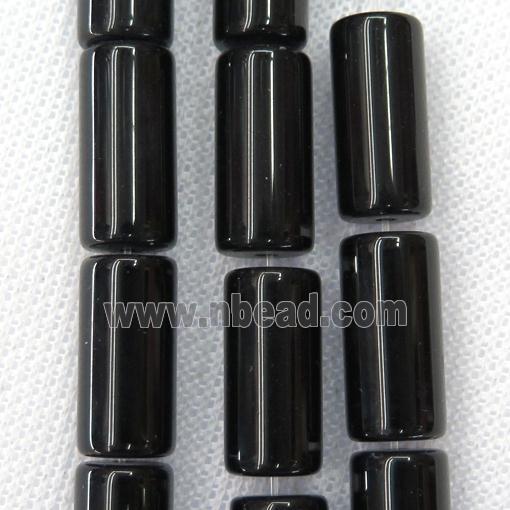 black Jadeite Glass tube beads