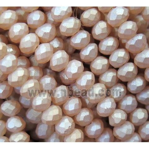 matte chinese crystal glass bead, faceted rondelle