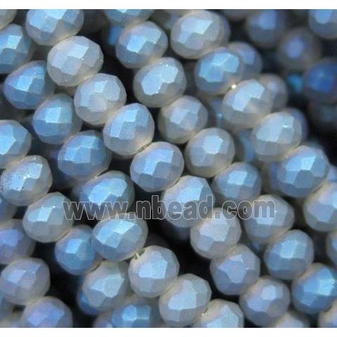matte chinese crystal glass bead, faceted rondelle