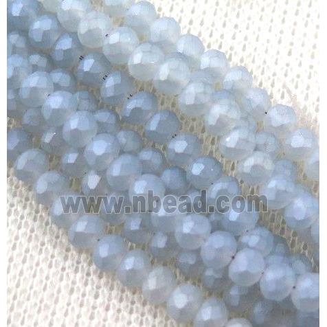 matte chinese crystal glass bead, faceted rondelle