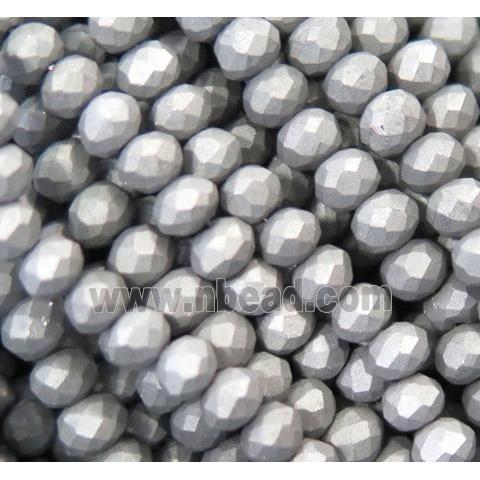 matte chinese crystal glass bead, faceted rondelle