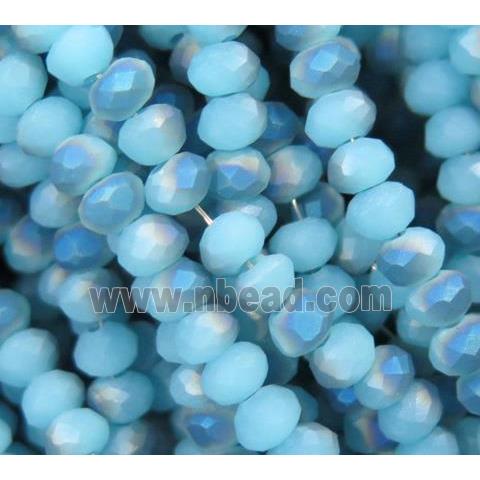 matte chinese crystal glass bead, faceted rondelle