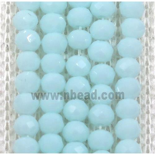 blue chinese crystal glass beads, faceted rondelle
