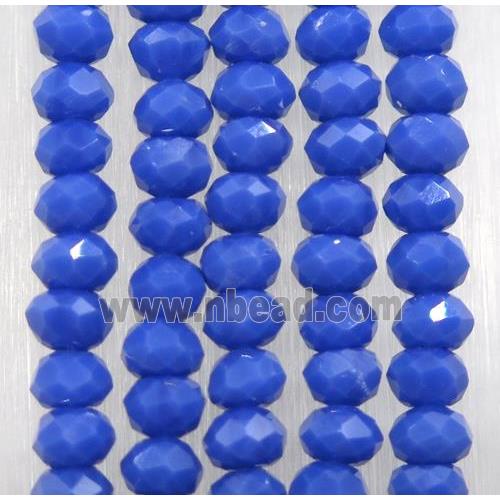 blue chinese crystal glass beads, faceted rondelle