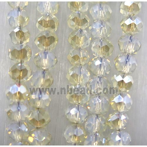 chinese crystal glass bead, faceted rondelle