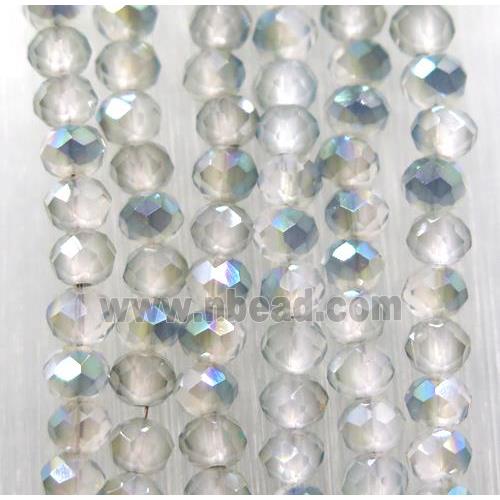 chinese crystal glass bead, faceted rondelle