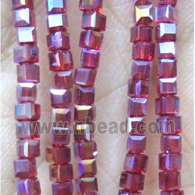 Chinese crystal bead, faceted cube