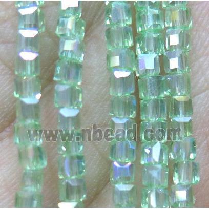 Chinese crystal bead, faceted cube