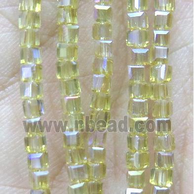 Chinese crystal bead, faceted cube