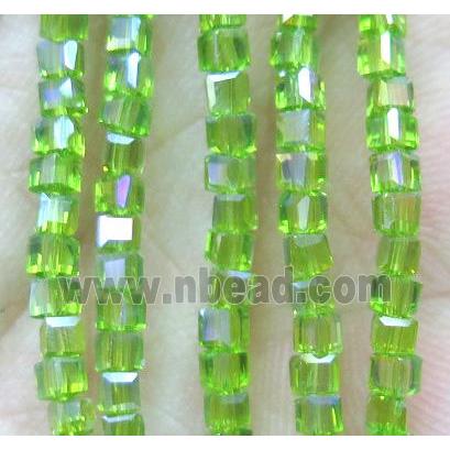 Chinese crystal bead, faceted cube