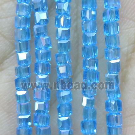 Chinese crystal bead, faceted cube