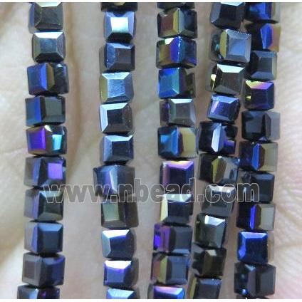 Chinese crystal bead, faceted cube
