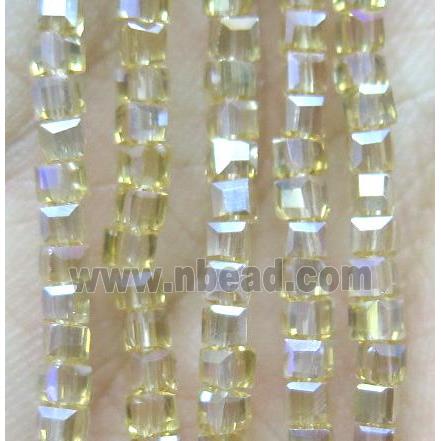 Chinese crystal bead, faceted cube