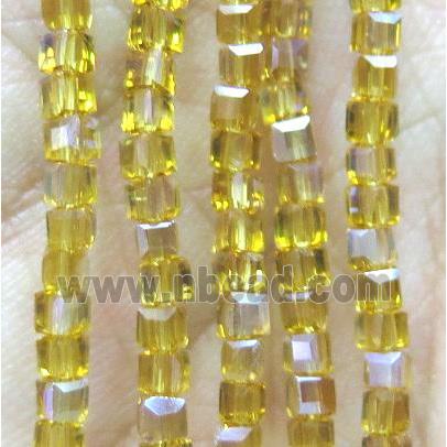 Chinese crystal bead, faceted cube