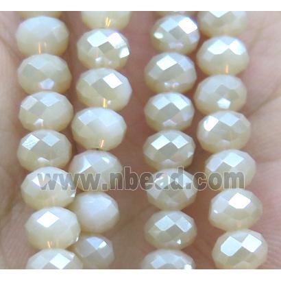 Chinese crystal glass bead, faceted rondelle