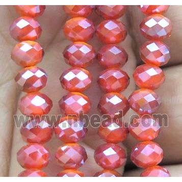 Chinese crystal glass bead, faceted rondelle