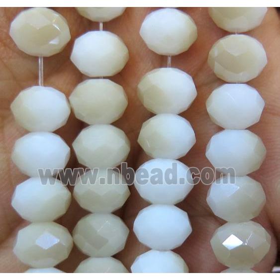 Chinese crystal glass bead, faceted rondelle