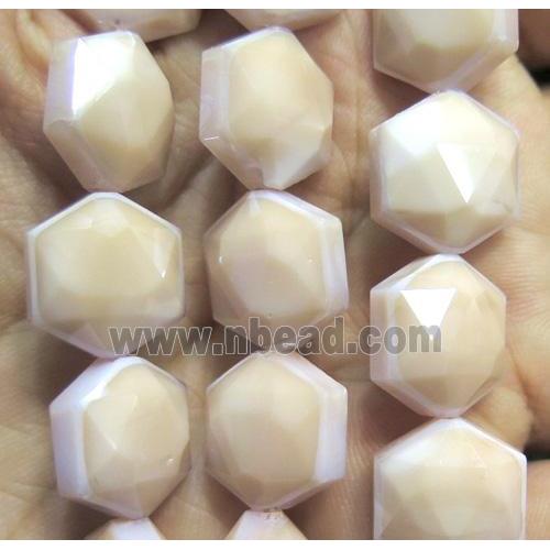 Chinese crystal glass bead, faceted