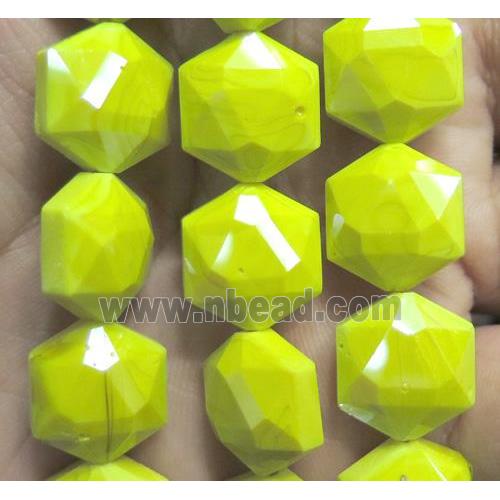 Chinese crystal glass bead, faceted