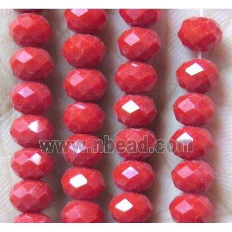 chinese crystal glass bead, faceted rondelle