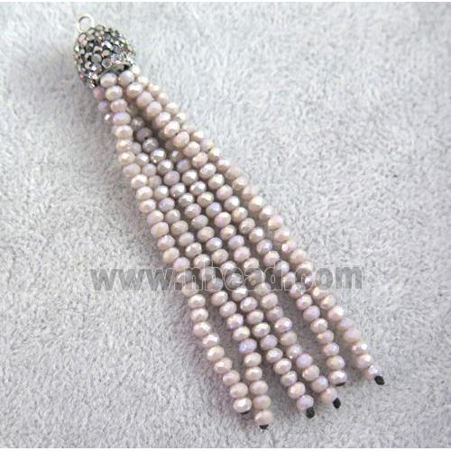 handmade tassel pendant with chinese crystal glass bead