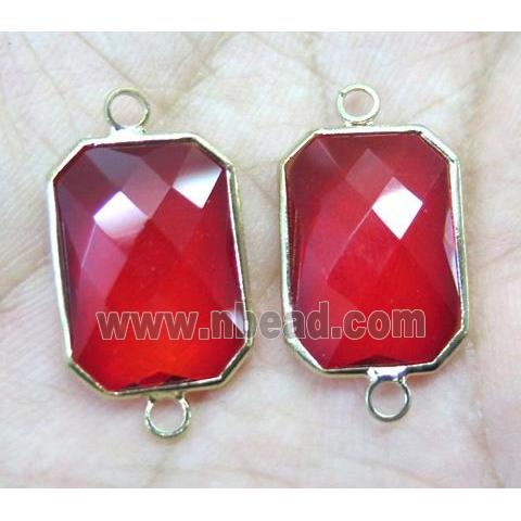 Chinese crystal glass bead, gold plated