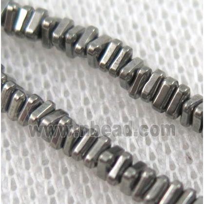 matte hematite beads, triangle