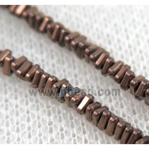 matte hematite beads, triangle